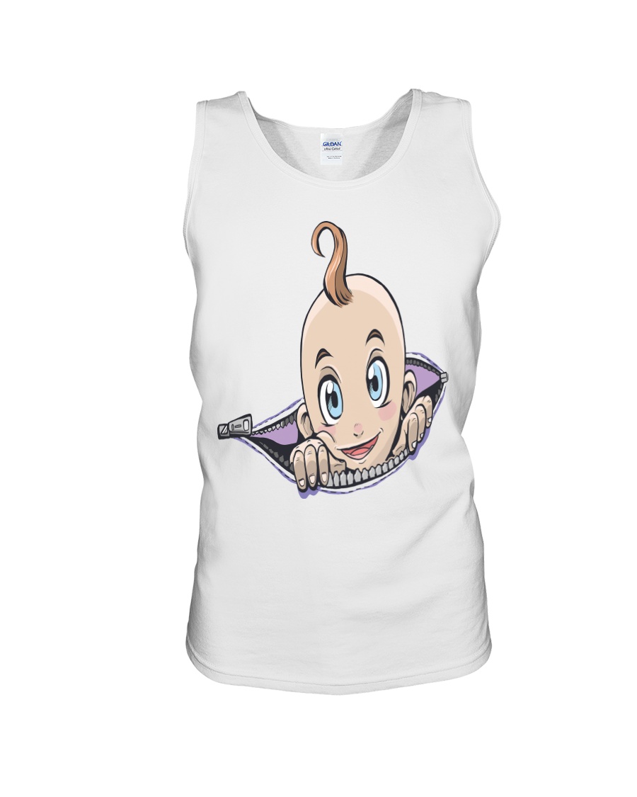 Pregnant Zipper Baby Unisex Tank
