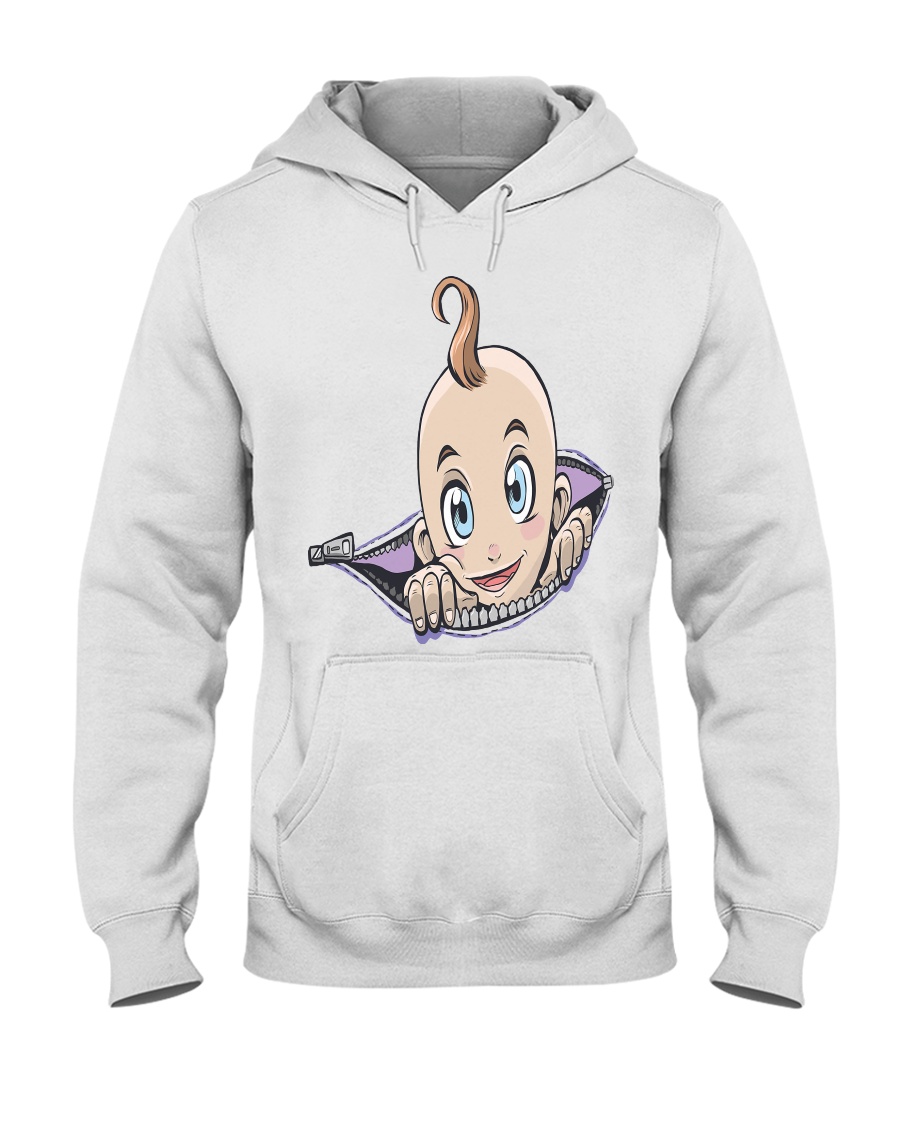 Pregnant Zipper Baby Hooded Sweatshirt