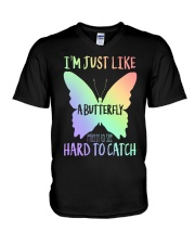 I'M Just Like A Butterfly V-Neck T-Shirt tile