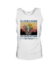 BE KIND ELEPHANT VINTAGE Unisex Tank tile