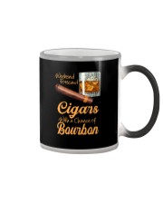 WEEKEND FORECAST CIGARS WITH A CHANCE OF BOURBON Color Changing Mug thumbnail
