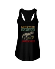 MESS WITH daddysaurus AND YOU'LL GET JURASSKICKED Ladies Flowy Tank thumbnail