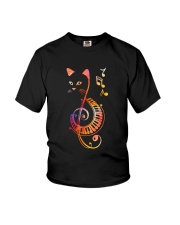 CAT PIANO MUSIC NOTE Youth T-Shirt thumbnail