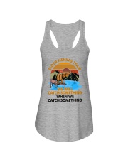 sloth fishing Ladies Flowy Tank tile