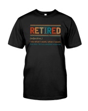 RETIRED ADJECTIVE Classic T-Shirt front