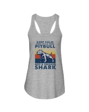 IT'S A PITBULL NOT A FREAKIN SHARK Ladies Flowy Tank tile