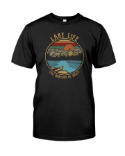 VINTAGE LAKE LIFE CUZ BEACHES BE SALTY Classic T-Shirt front