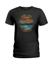 VINTAGE LAKE LIFE CUZ BEACHES BE SALTY Ladies T-Shirt tile