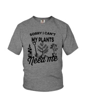 SORRY I CAN'T MY PLANTS NEED ME Youth T-Shirt tile