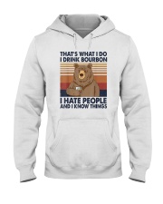 I DRINK BOURBON I HATE PEOPLE Hooded Sweatshirt tile