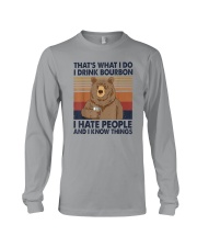 I DRINK BOURBON I HATE PEOPLE Long Sleeve Tee tile