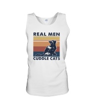 REAL MEN CUDDLE CATS Unisex Tank tile