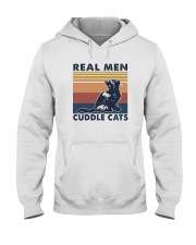 REAL MEN CUDDLE CATS Hooded Sweatshirt tile