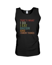 I EAT BACON AND I KNOW THINGS Unisex Tank thumbnail