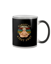 NAMAST'AY SIX FEET AWAY SLOTH YOGA Color Changing Mug thumbnail