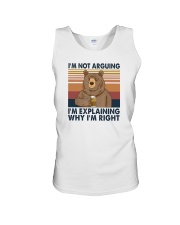 I'M NOT ARGUING BEER BEAR Unisex Tank tile