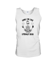 OMG I'M LIKE LITERALLY DEAD SKULL Unisex Tank tile