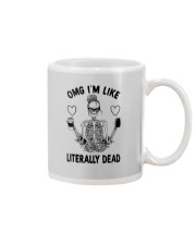 OMG I'M LIKE LITERALLY DEAD SKULL Mug tile