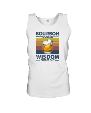 BOURBON GOES IN WISDOM COMES OUT Unisex Tank thumbnail