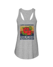 I LOVE GARDENING FROM MY HEAD TOMATOES Ladies Flowy Tank tile