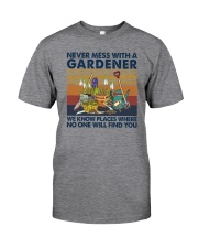NEVER MESS WITH A GARDENER Classic T-Shirt front