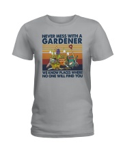 NEVER MESS WITH A GARDENER Ladies T-Shirt thumbnail