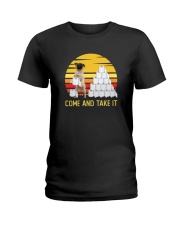 COME AND TAKE IT pug Ladies T-Shirt thumbnail