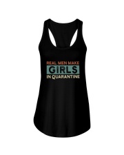 REAL MEN MAKE GIRLS IN QUARANTINE Ladies Flowy Tank tile