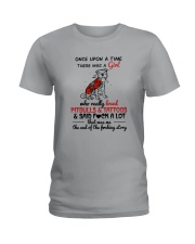 A GIRL LOVED PITBULLS AND TATTOOS Ladies T-Shirt thumbnail