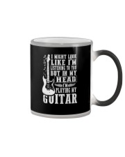 IN MY HEAD I'M PLAYING MY GUITAR Color Changing Mug tile