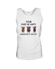 COWS MAKE ME HAPPY HUMAS MAKE MY HEAD HURT Unisex Tank thumbnail
