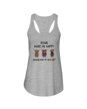 COWS MAKE ME HAPPY HUMAS MAKE MY HEAD HURT Ladies Flowy Tank thumbnail
