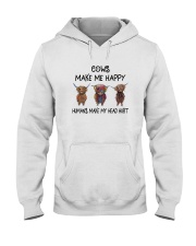 COWS MAKE ME HAPPY HUMAS MAKE MY HEAD HURT Hooded Sweatshirt thumbnail