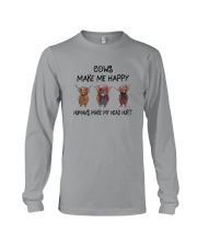 COWS MAKE ME HAPPY HUMAS MAKE MY HEAD HURT Long Sleeve Tee thumbnail