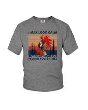 I MAY LOOK CALM CHICKEN Youth T-Shirt tile