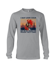 I MAY LOOK CALM CHICKEN Long Sleeve Tee tile