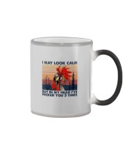 I MAY LOOK CALM CHICKEN Color Changing Mug tile