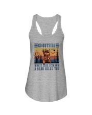 GO OUTSIDE A BEAR KILLS YOU Ladies Flowy Tank thumbnail