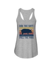 RUB THE BUTT PULL THE PORK Ladies Flowy Tank tile