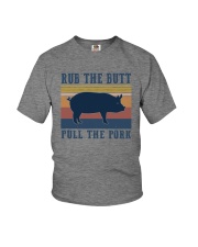 RUB THE BUTT PULL THE PORK Youth T-Shirt tile
