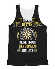BIN AM DARTEN KEINE TIPPS BIER BRINGEN ABFLUG All-over Unisex Tank thumbnail