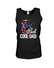 FISHING AMERICA FLAG REEL COOL DAD Unisex Tank tile