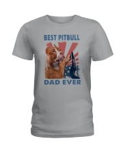 BEST PITBULL DAD EVER a Ladies T-Shirt tile