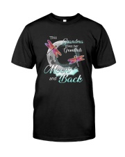 GRANDMA LOVES HER GRANDKIDS TO THE MOON AND BACK Classic T-Shirt front