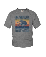 HE WHO LIVES BY THE SONG Youth T-Shirt tile