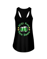 WILL RUN FOR BEER Ladies Flowy Tank thumbnail
