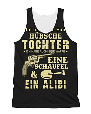 HÜBSCHE TOCHTER EINE WAFFE EINE SCHAUFEL All-over Unisex Tank thumbnail