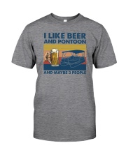 I LIKE BEER AND PONTOON Classic T-Shirt front