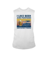 I LIKE BEER AND PONTOON Sleeveless Tee tile