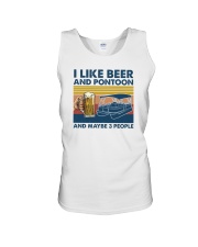 I LIKE BEER AND PONTOON Unisex Tank tile